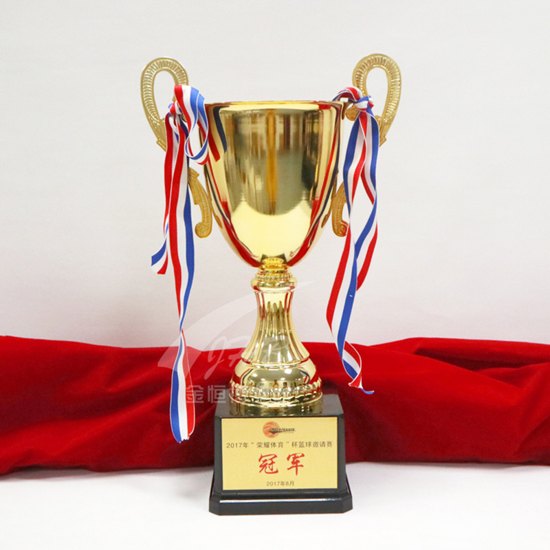 3403金属奖杯体育奖杯足球篮球羽毛球奖杯定制印字体育赛事奖杯金