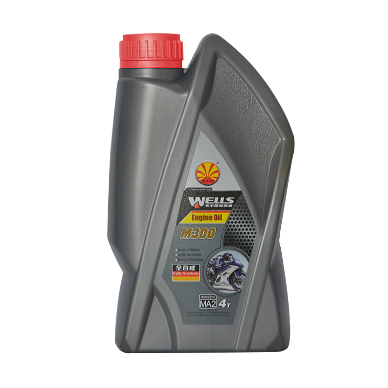 wells韦尔斯润滑油 四冲程4t全合成摩托车机油 m300 sl级 0.9l 15w-40