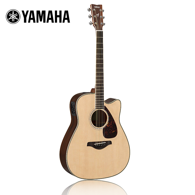 雅马哈(YAMAHA)FGX830C原木色单板民谣吉他面单木吉他41英寸FG830电箱款