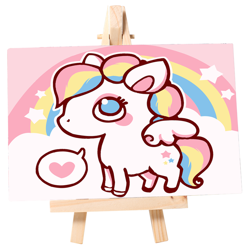 自油自画品牌七彩梦手工DIY卡通填色油画价格走势与评测