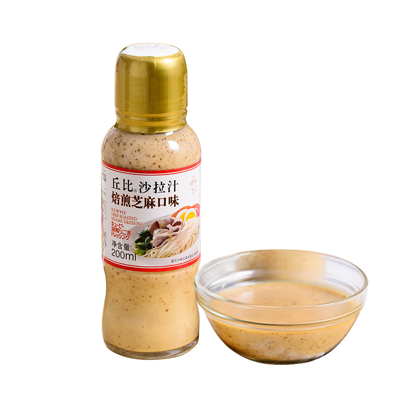 丘比沙拉汁 焙煎芝麻口味水果蔬菜沙拉酱 培煎色拉汁 瓶装 200ml