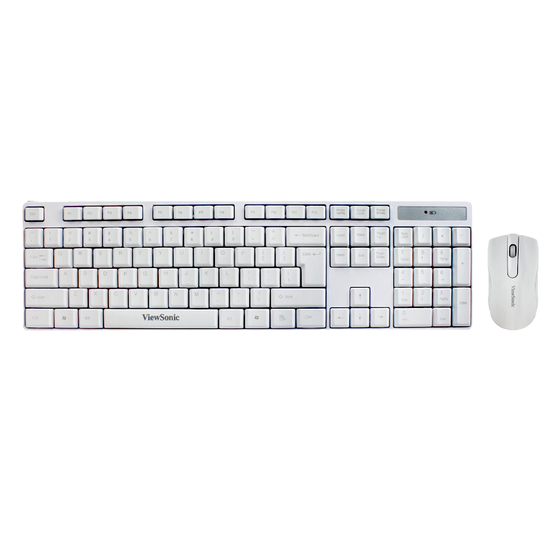ViewSonic 优派 CW1260无线键盘鼠标套装 2.4G办公鼠标键盘套装防泼溅电脑键盘笔记本鼠标优派键盘 白色