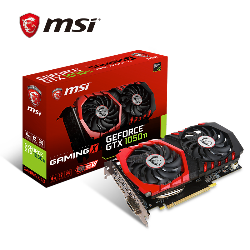 微星(msi)geforce gtx 1050 ti gaming x 4g 1290-1493mhz 128bit
