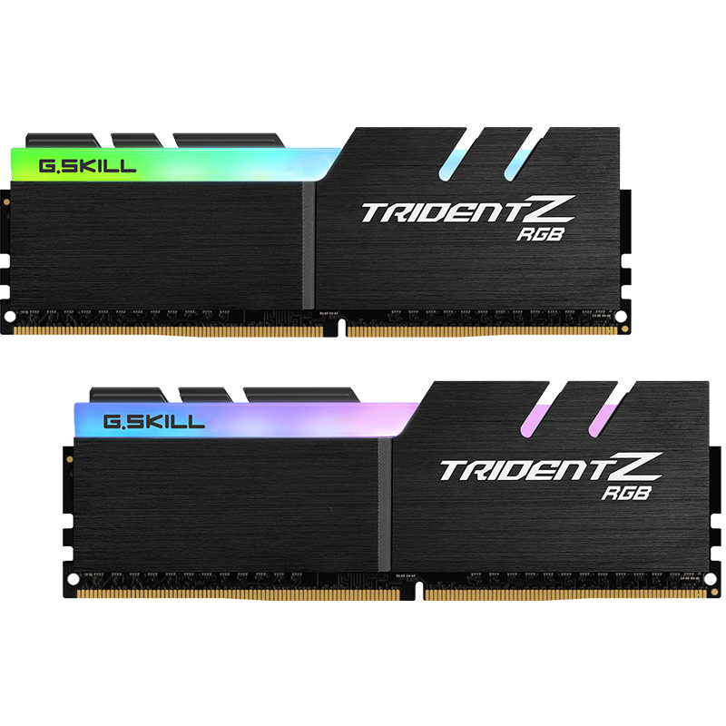 G.SKILL 芝奇 幻光戟系列 DDR4 3200MHz RGB 台式机内存 灯条 黑色 32GB 16GBx2 F4-3200C14D-32GTZR