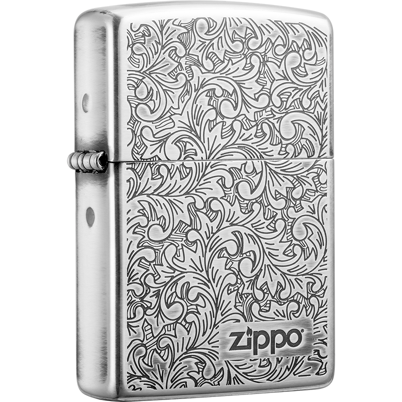 ZIPPO 之宝 唐草系列 ZBT-2-23 打火机 白银色