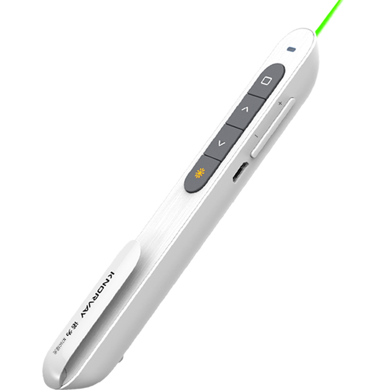 诺为 100米远控/醒目绿光/充电翻页笔 电子教鞭 多媒体音量控制激光笔 PPT遥控笔 演示器 演示笔 N76绿光白色