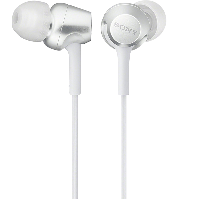 索尼（SONY） MDR-EX255AP 耳机入耳式有线带麦重低音手机通话高音质K歌适用安卓 白色
