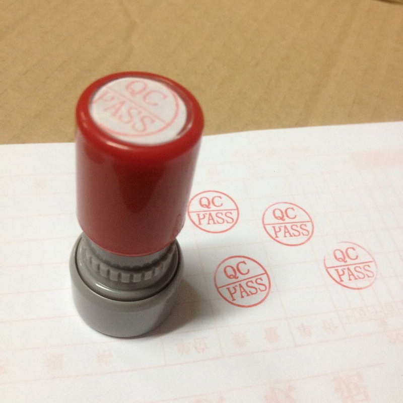 珮颖 光敏印印章 qc质检合格检验章qc pass自动出墨 如图一个 直径约