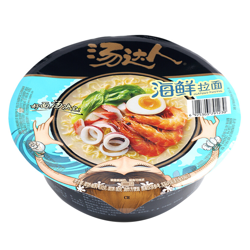 统一汤达人碗装 酸酸辣辣/日式豚骨/海鲜/罗宋汤泡拉面浓汤面泡面宿舍