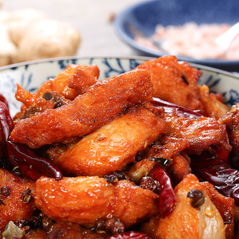 上鲜日系辣子鸡块1kg出口日本级辣子鸡丁麻辣鸡块辣香鸡香辣鸡块鸡腿