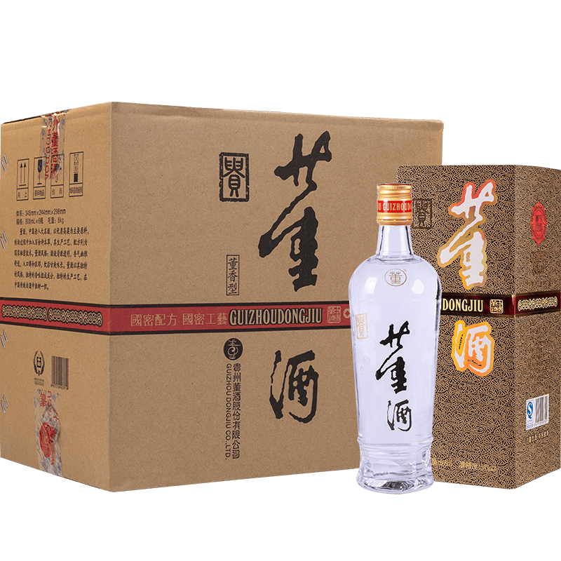 董酒老贵董54度500ml整箱6瓶装董香型高度白酒纯粮固态酿造 529元