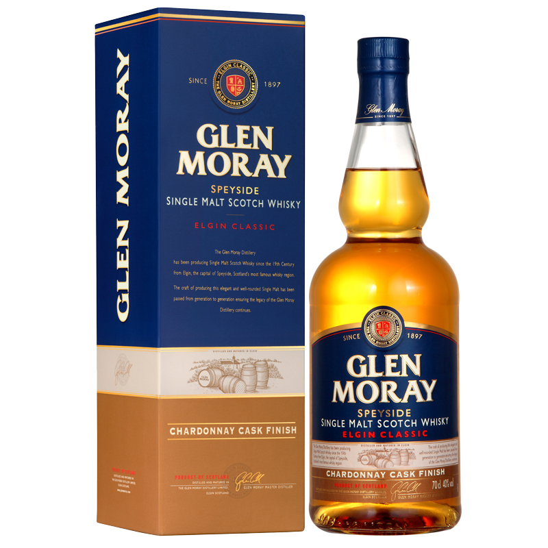 格兰莫雷（Glen Moray）洋酒 经典 莎当妮桶 斯佩塞 单一麦芽 威士忌 700ml