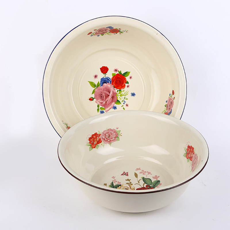 敏程加厚搪瓷盆婴儿洗脸盆儿童洗面脸盆婴幼儿洗屁股盆可明火消毒加热