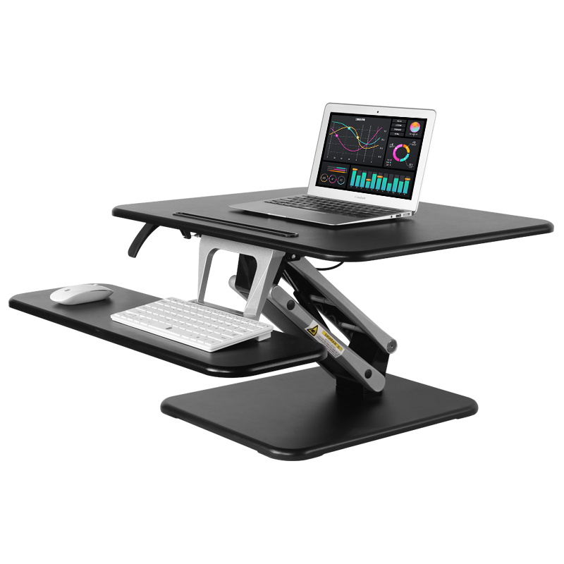 乐歌居家办公升降桌站立办公电脑升降台乐桌坐站交替可折叠学习桌 笔记本显示器支架M3S雅黑