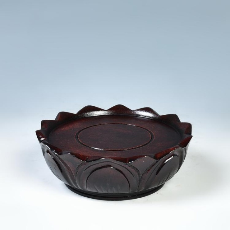 缘裕底座莲花底座圆形底座奇石摆件花瓶佛底座整料 单层圆内径10高6