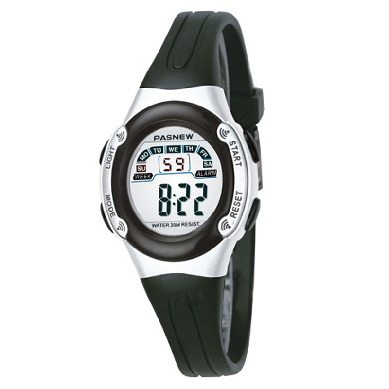 百圣牛(pasnew)儿童手表 女童女孩表 小巧学生计时手表防水夜光闹钟