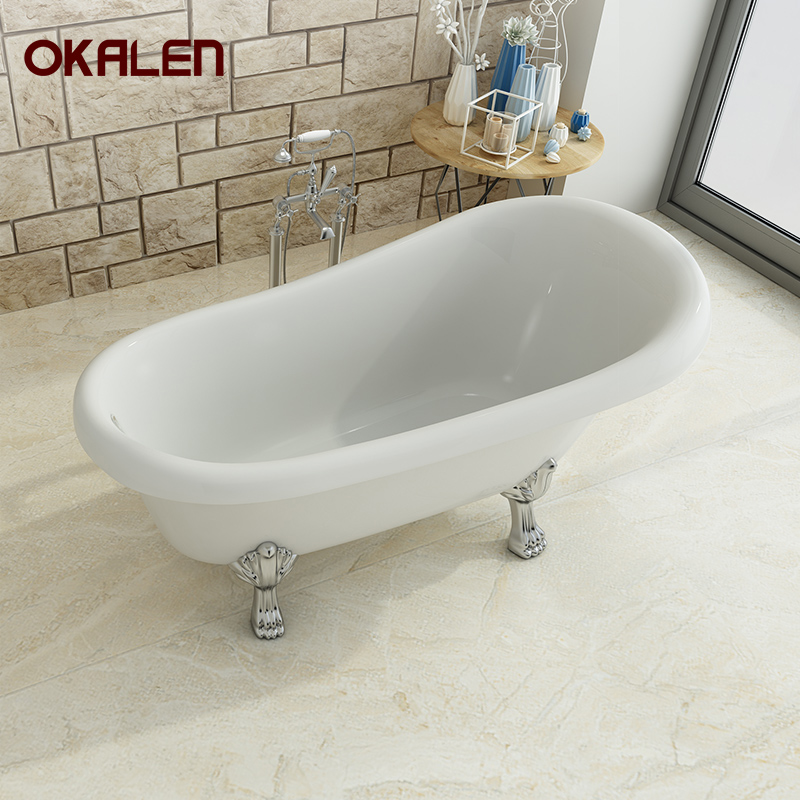 欧凯伦（OKALEN）贵妃浴缸独立式亚克力 珠光板1.2 1.3 1.4 1.5 1.6 1.7米 白色亚克力 约1.2m