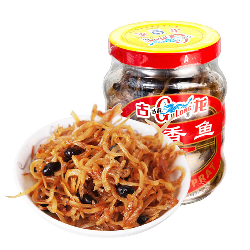 古龍丁香魚海鮮罐頭速食下飯菜 即食魚油香小銀魚魚干魚仔魚肉罐頭 丁香魚110g*2瓶