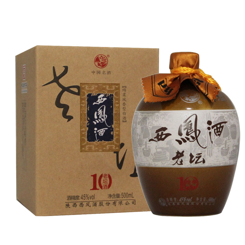 45度西凤酒老坛10年 十年白酒凤香型 单瓶500ml