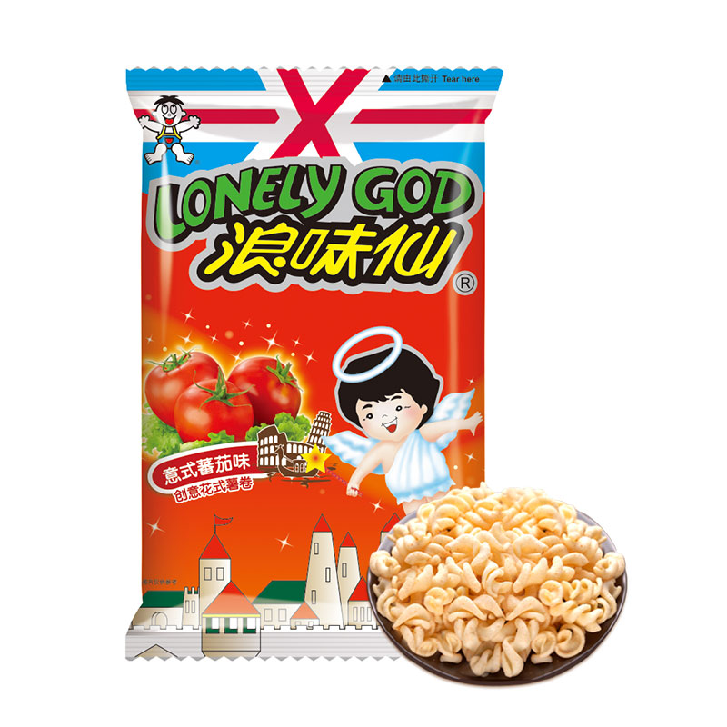 旺旺 浪味仙 膨化食品 零食薯片 蕃茄味70g