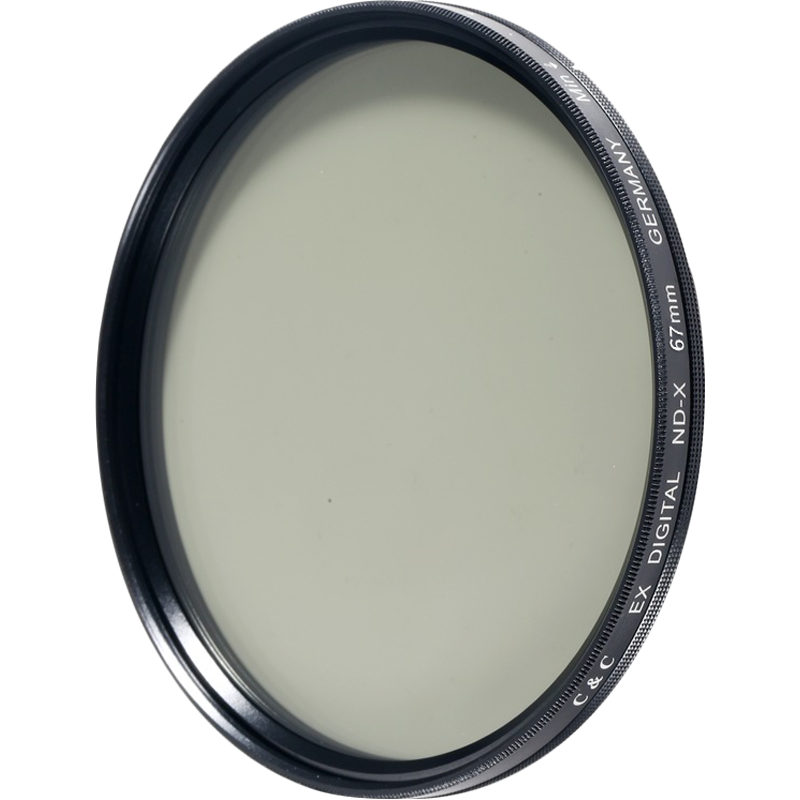 C&C 可调ND2-400减光镜 67mm中灰密度镜 风光摄影 镀膜玻璃材质 单反滤镜 延长曝光时间