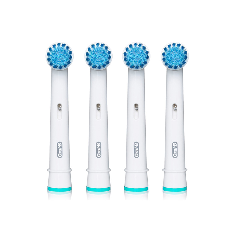 Oral-B欧乐b电动牙刷头小圆头软毛护龈 EB17-4敏感型 4支装（适配成人2D3D）