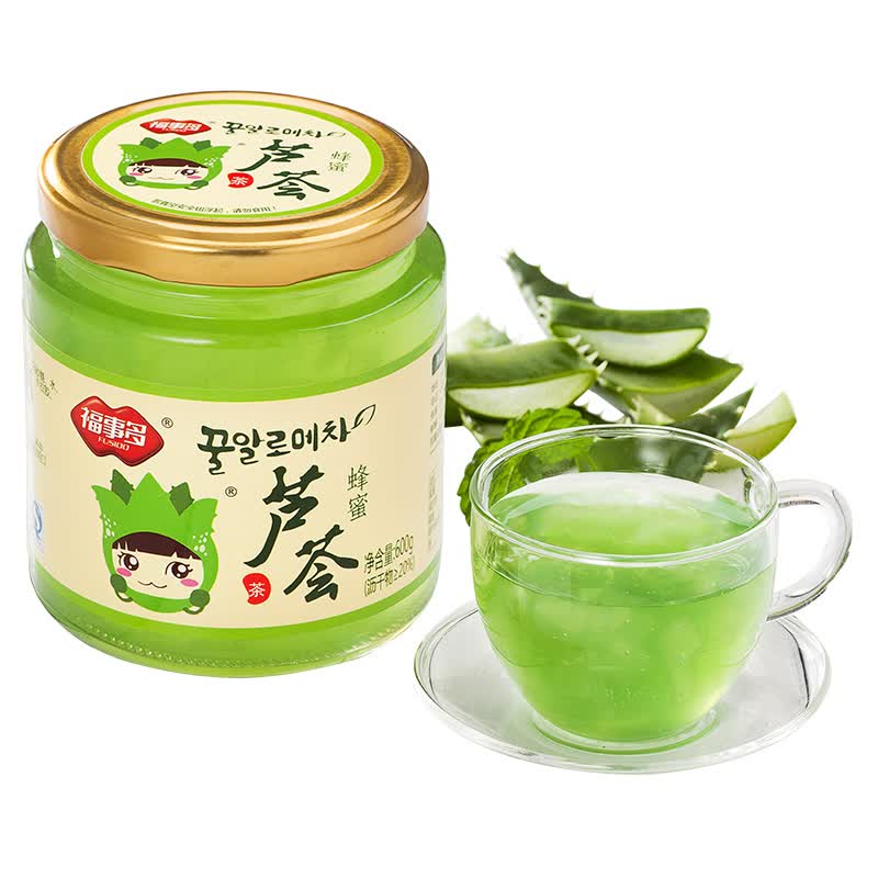 福事多蜂蜜芦荟茶600g 韩国风味蜜炼果味茶冲饮品下午茶