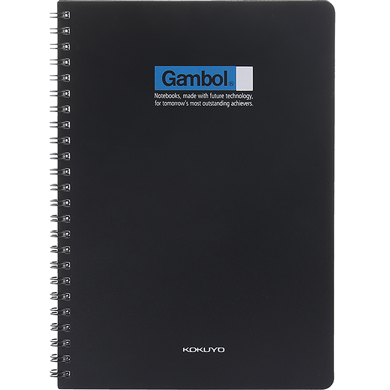 KOKUYO 国誉 Gambol渡边系列 WCN-DS5000 A5双螺旋笔记本 黑色 单本装