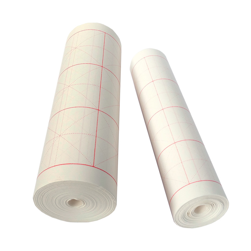 米字格长卷宣纸 半生熟长卷宣纸毛笔字书法用纸 米字格毛笔书法纸