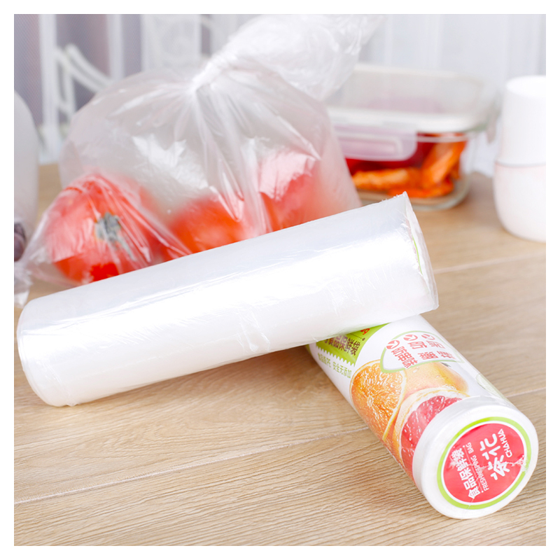 茶花保鲜袋点断式密封袋食品塑料袋大中小号 150只【大中小各50只】