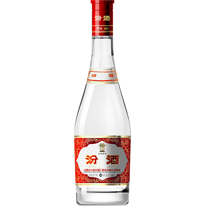 汾酒 红盖玻汾 42%vol 清香型白酒 475ml 单瓶装