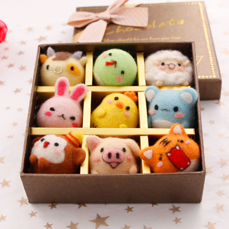 日系礼盒和果子寿司生肖中国风羊毛毡戳戳乐是寿司礼盒容易还是生肖礼盒容易？