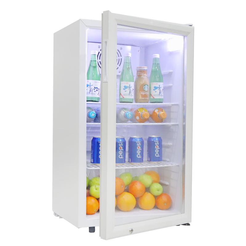 捷盛冰吧98l单门透明玻璃门小冰箱 家用商用立式冷藏保鲜展示柜学校