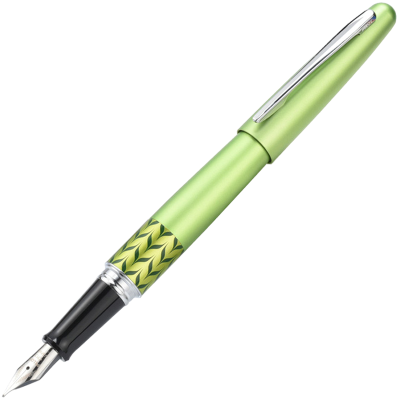 百乐（PILOT）88G钢笔商务签字笔 金属笔杆墨水笔练字学生钢笔FP-MR3 浅绿大理石F尖