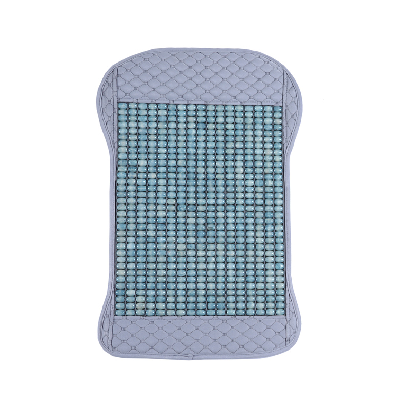 笨斯基汽車(chē)坐墊夏季木珠單片透氣椅墊涼墊夏天珠子坐墊四季珠墊免綁防滑車(chē)座墊 灰色靠背單片