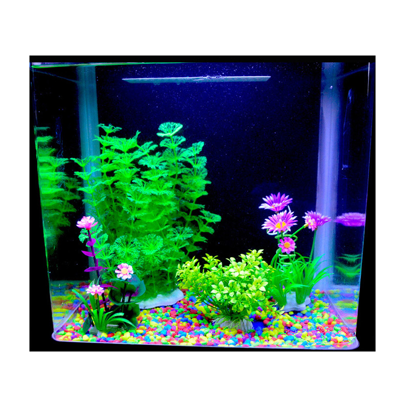 水草造景鱼缸造景套餐长30-60cm小桥假山仿真水草装饰水族箱布景 套餐