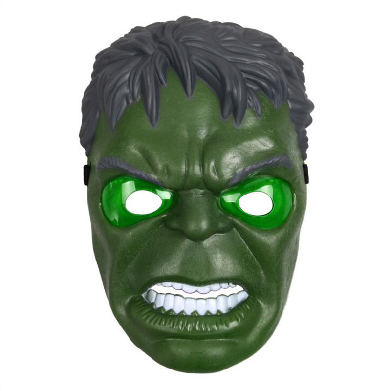 奥特曼发光发声仿真全脸面具男孩玩具卡通发光脸谱面具cos装扮道具 绿