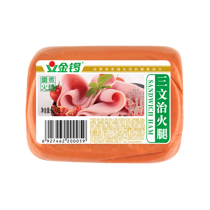 金锣三文治火腿肠400g*3袋 方火腿手抓饼原料三明治切片毛血旺麻辣烫
