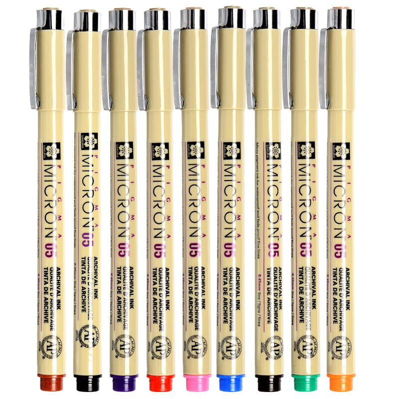 ӣSAKURAձɫܱʹ߱Աǩֱʻͼˮ 05ȫ9֧װ ʷ0.45mm