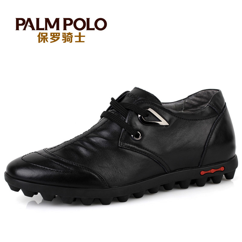 保罗骑士增高鞋男士内增高鞋休闲鞋时尚真皮男鞋增高6厘米男士皮鞋