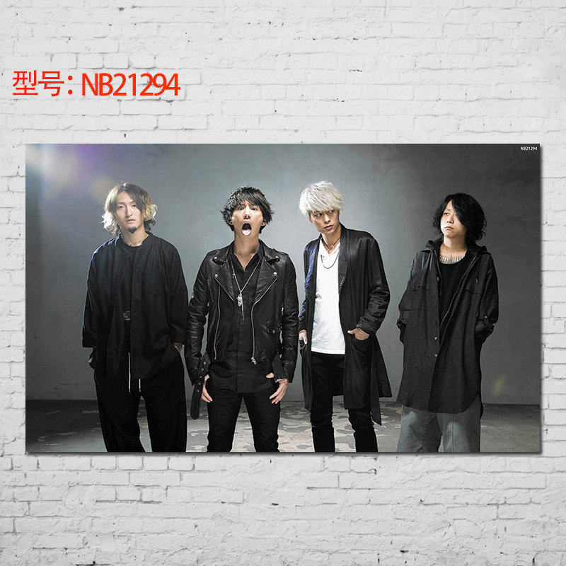 居梦坞 one ok rock日本摇滚乐队牛皮纸海报装饰画 酒吧照片相框墙 nb