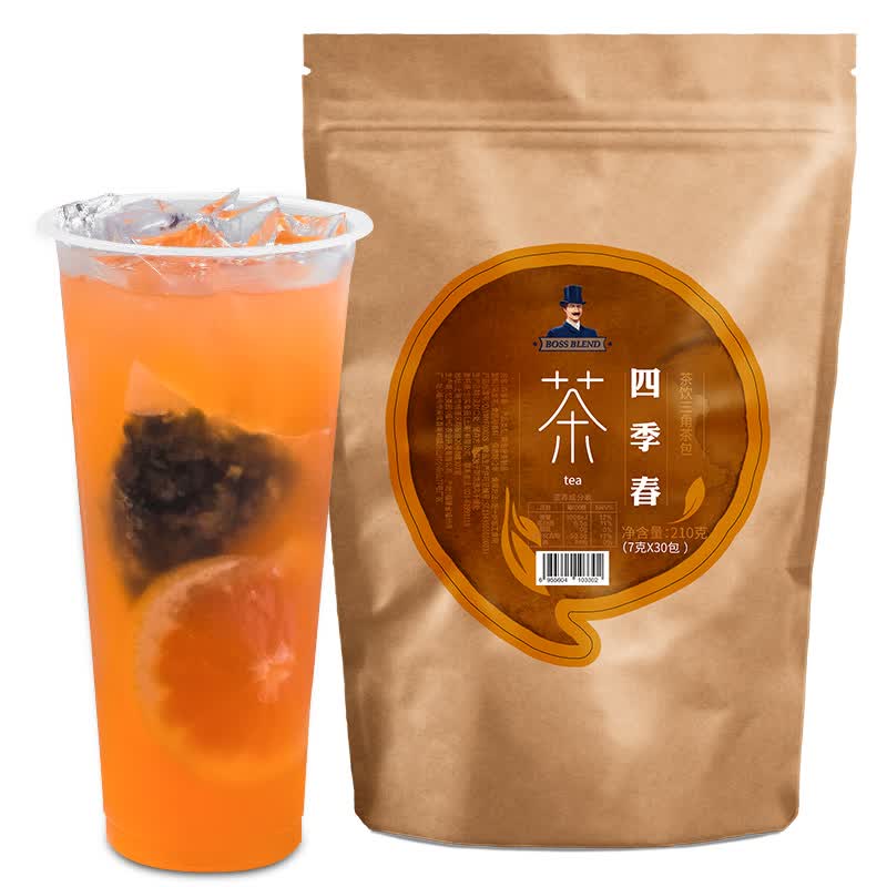 5系四季春茶包袋泡四季青茶立体三角茶包奶茶店专用冷泡茶水果茶30包