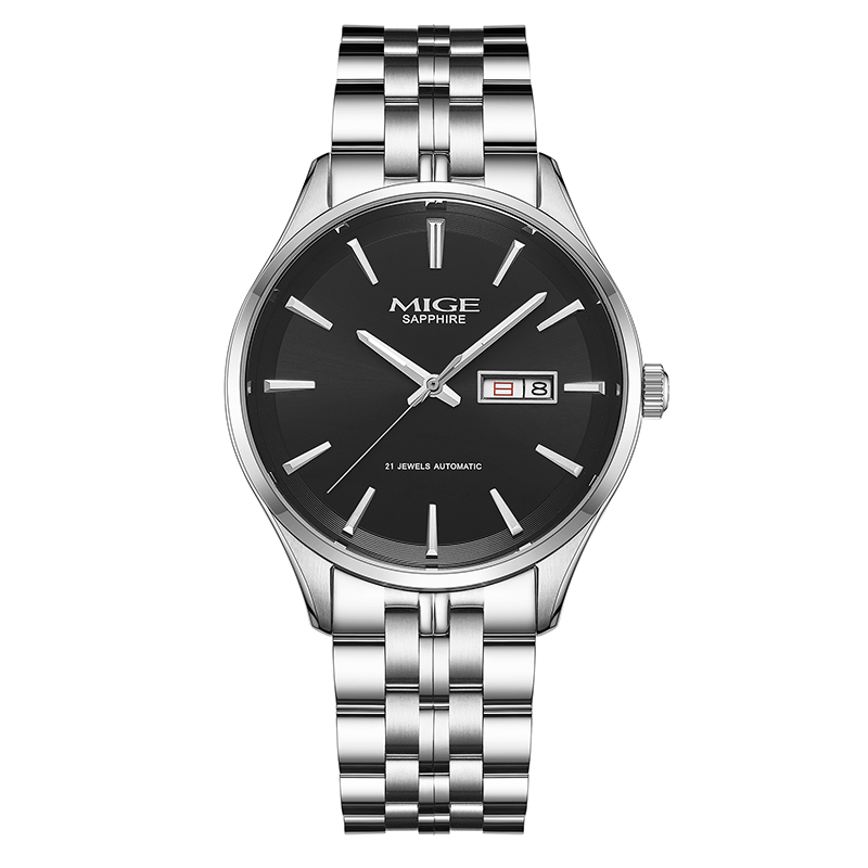 米格七夕情人节礼物手表男机械表男士全自动防水夜光简约情侣腕表1260