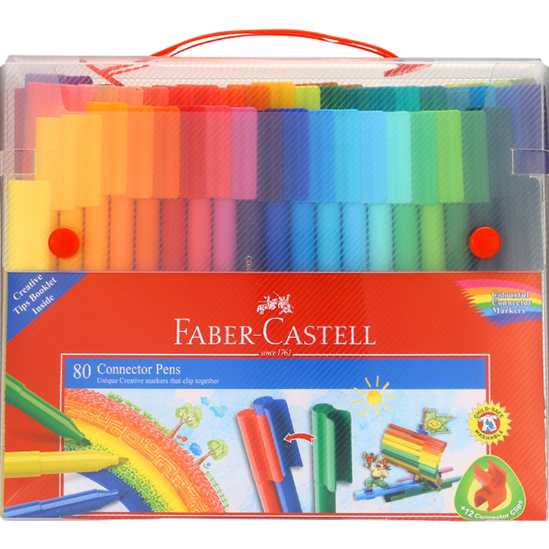 ��ȫ���ͼۡ��԰ؼΣ�Faber-castell��ˮ�ʱʿ�ˮϴ�׶�԰��ƴ����ͷ��ͯ�滭  80ɫ155068