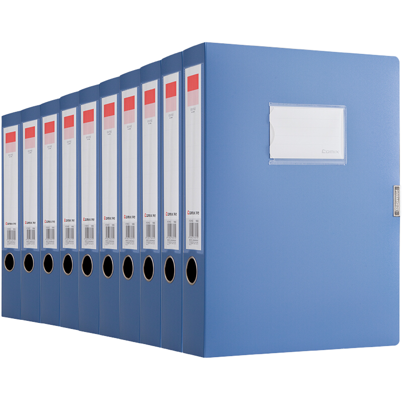 ���ģ�COMIX��10��װ55mm�Ӻ񵵰���/A4�ļ���/�ι�����ճ�����Ϻ� ���ɺ� ��ɫ �칫��ƷA1249-10