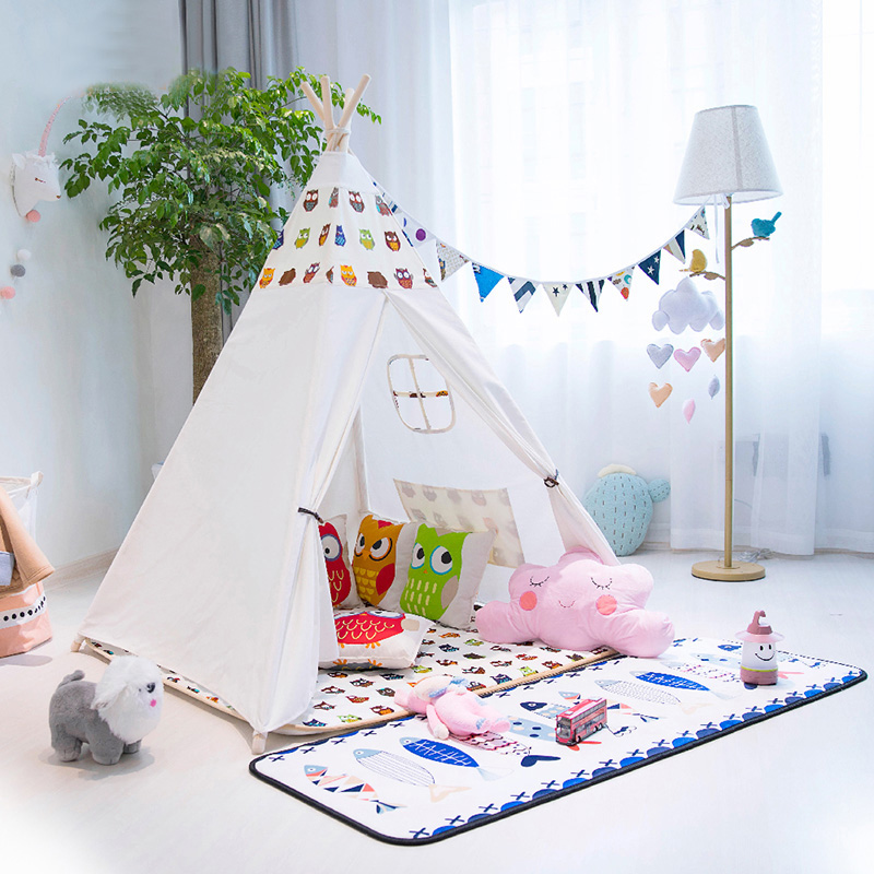 狼行者 儿童趣味帐篷游戏屋家用宝宝室内帐篷玩具储物室 猫头鹰 LXZ-1057