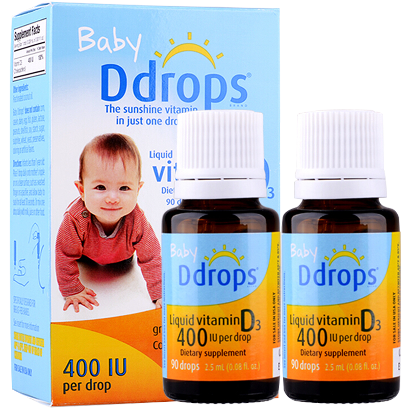 Ddrops 美国美国代购儿童维生素滴剂D3助钙吸收VD D drop