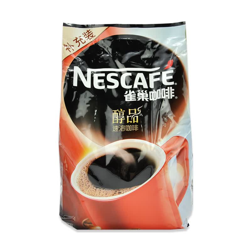 雀巢咖啡 醇品咖啡500g袋装 纯黑咖啡 速溶咖啡粉