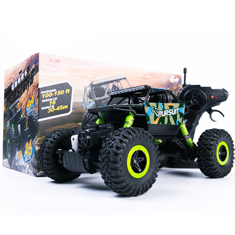 越野车儿童大脚攀爬车男孩战车电动遥控汽车赛车模型 1比18猛兽越野车