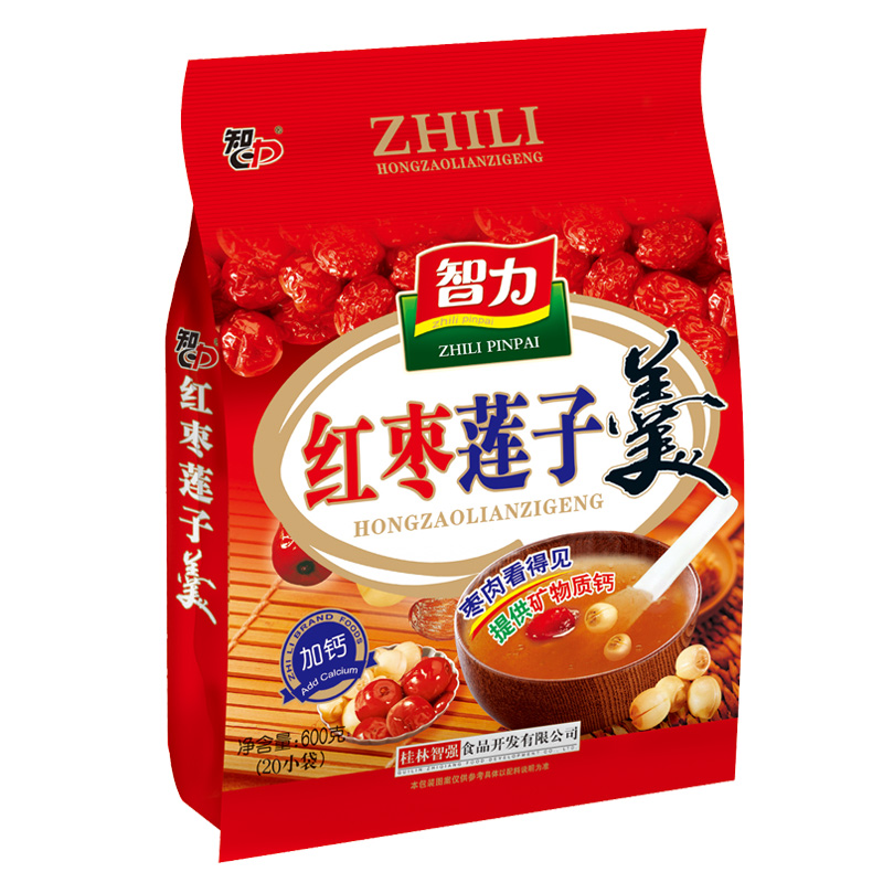 智力 红枣莲子羹600g/20小袋装 即食冲饮颗粒营养早餐桂圆代餐粉
